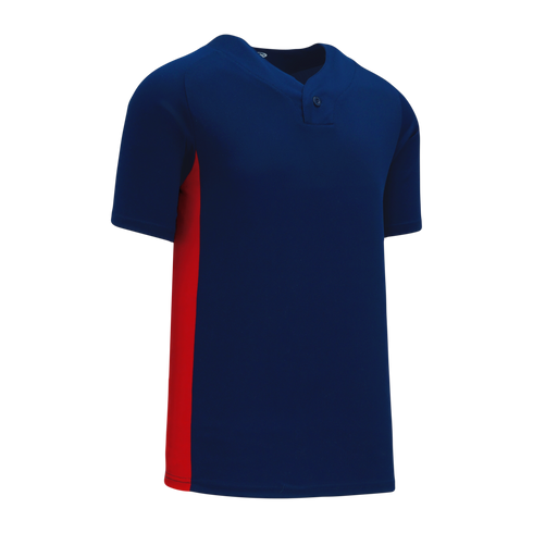 Athletic Knit One Button Pro Placket Performance Baseball Jersey (BA1343)